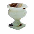 Marble Crafter Phoebe Style Small Planter, Light Green Onyx FVP05-LG